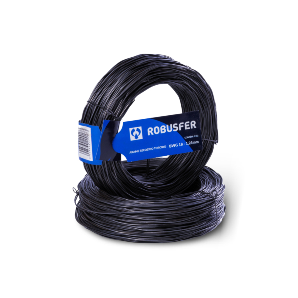 Arame Recozido Torcido 18 - Alta Maleabilidade e Resistência, Ideal para Construção Civil 1KG