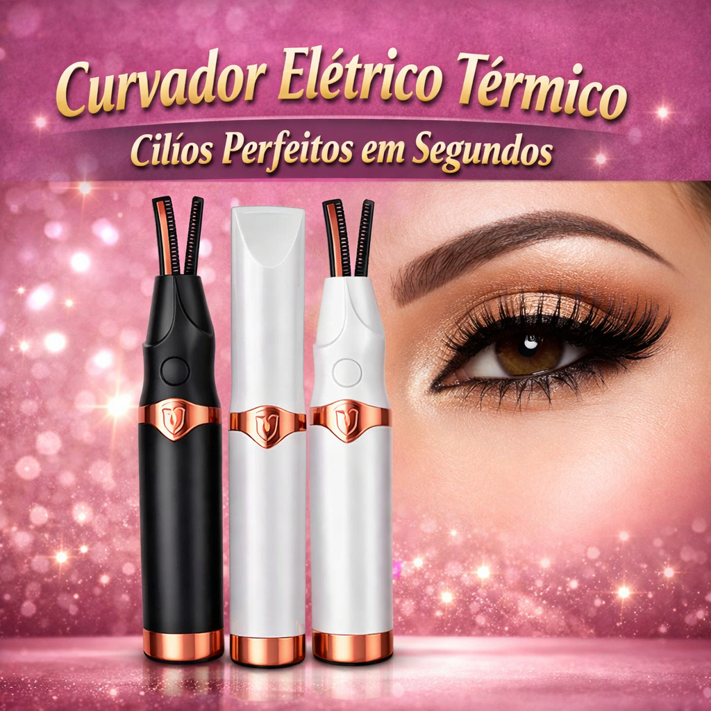 Curvador de Cílios Elétrico Térmico – Curvex Portátil com Aquecimento Rápido | Lash Lift Profissional em Casa