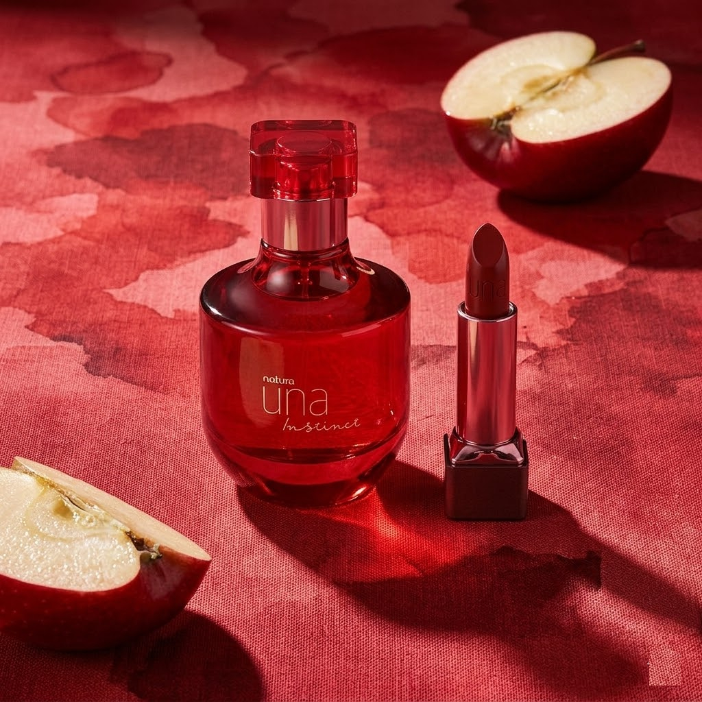 Combo Una: Instinct Deo Parfum 75ml + Batom Vermelho 4C