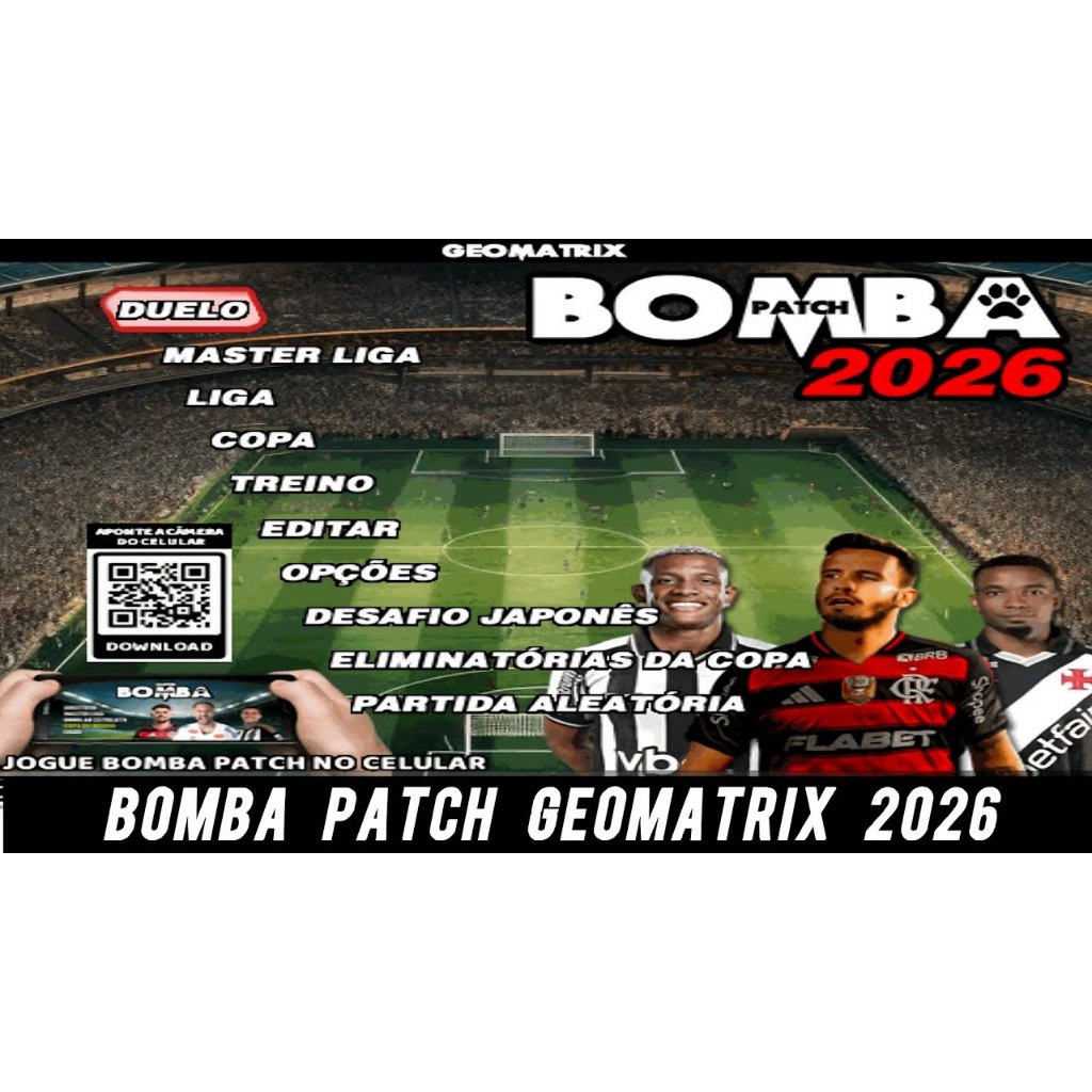 Detalhes do Bomba Patch 2026 PS2 Atualizado | Brasileirão + Europeu | Narração PT-BR | Roda Liso