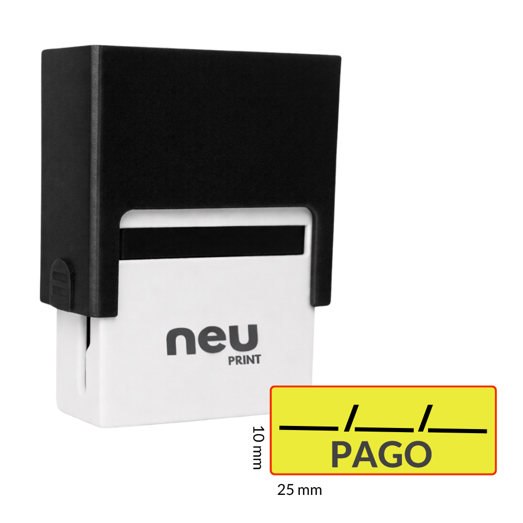 Carimbo PAGO - NEU PRINT. carimbo auto entintado com dizer pago