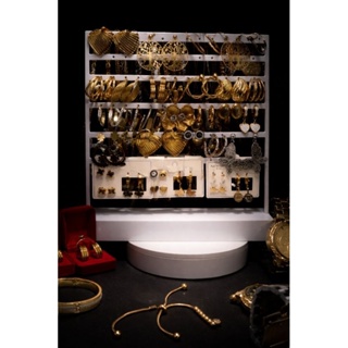 Kit Brincos Femininos Dourados Luxo | Argolas, Delicados e Modernos | Aço Inoxidável Antialérgico em Oferta na Shopee