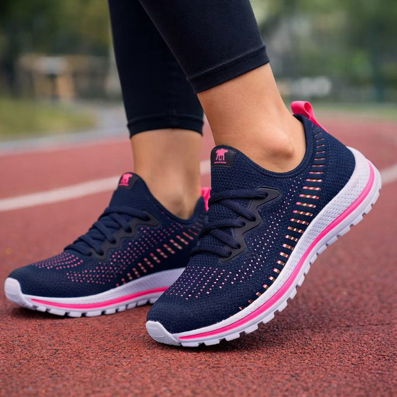 Tenis Feminino Meia Academia Caminhada Adulto Branco Preto Leve Macio Confortável Casual