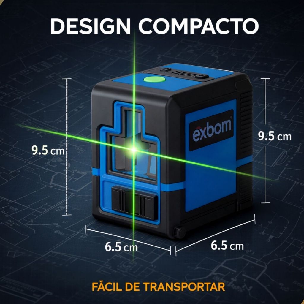Detalhes do Mini Nível a Laser Recarregável 2 Linhas Verde 20Mt Autonivelante