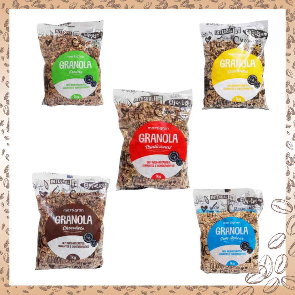 Granola Martigran 1kg Múltiplas Opções
