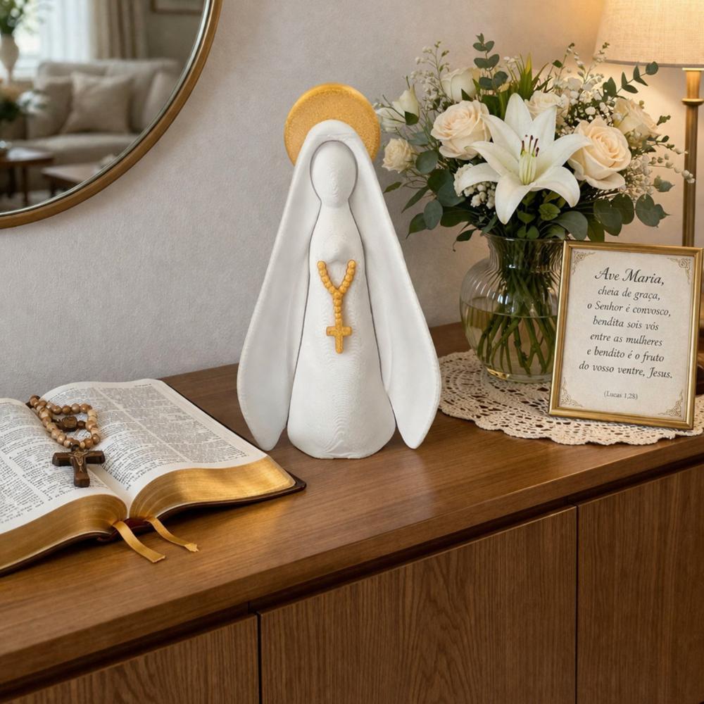 Nossa Senhora Imagem Sacra Católica Decoração Religiosa Presente Estátua de Nossa Senhora