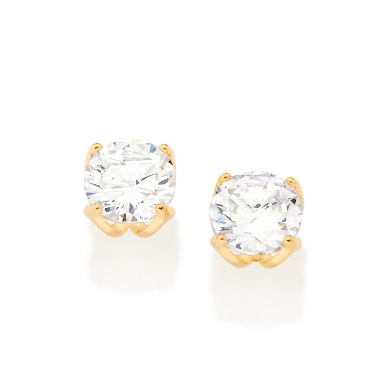 Brinco solitário flor de tulipa zircônia Rommanel by Ana Hickmann 526773