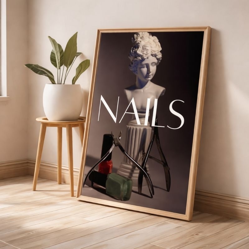 Quadro Decorativo Grande Manicure Nail Design Unhas Salão de Beleza Estúdio em Oferta na Shopee