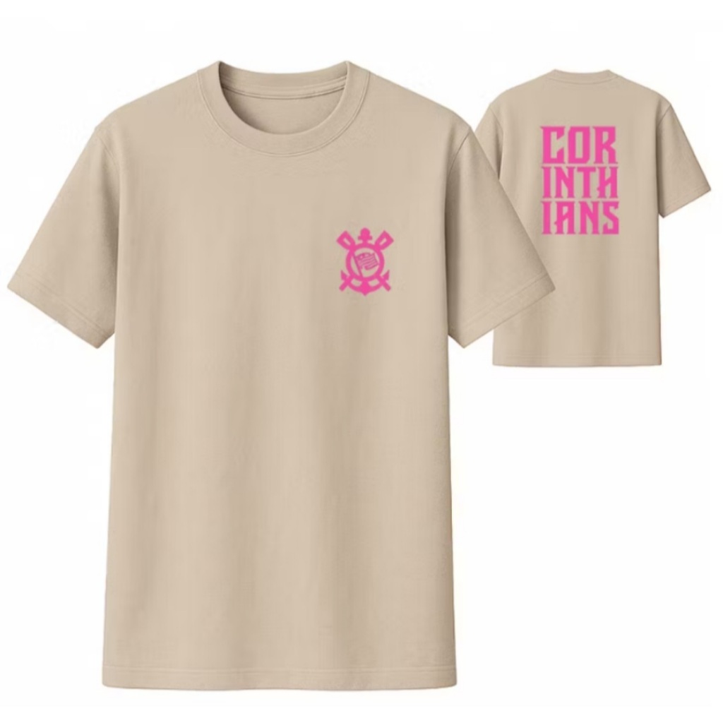 Camiseta Timao Camisa Feminina Masculino 100% Algodão  Time do Corinthians Unissex Algodão P ao GG