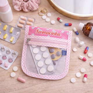 Necesserie Farmacinha Compacta Porta Remédios para bolsa e organizador de medicamento para viagem em Oferta na Shopee