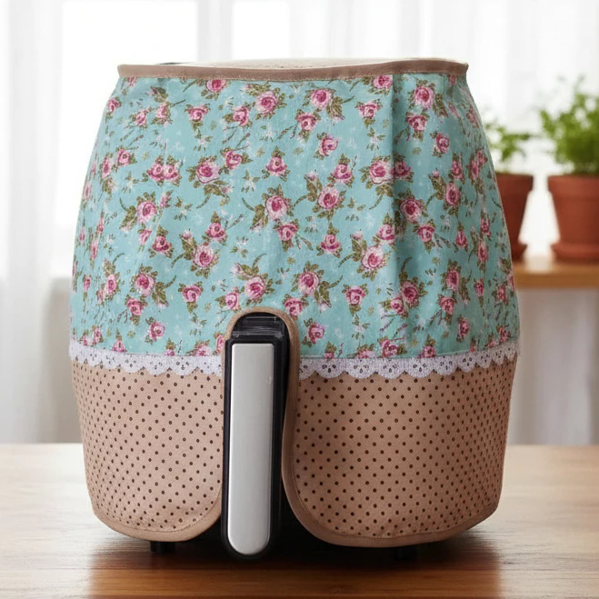 Capa para Air Fryer Renda Fritadeira Elétrica 8L 8,0 Litros Protetora Panela Cozinha Airfryer