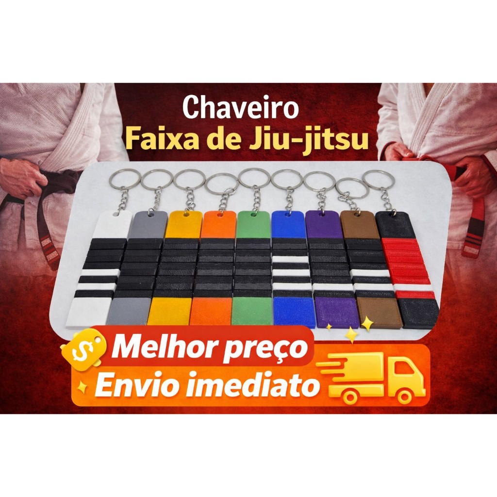 Chaveiro Faixa Jiu-Jitsu em 3D • Personalizado com Graus • Presente Lutador Artes Marciais em Oferta na Shopee