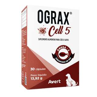 Ograx Cell 5 Avert Ômega 3 para Cães e Gatos 30 Capsulas em Oferta na Shopee