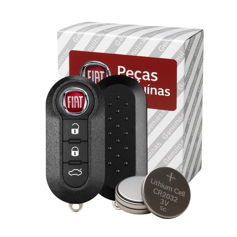 Capa Chave Fiat 500 Bravo Palio Punto Grand Siena e outros 3 Botoes com bateria