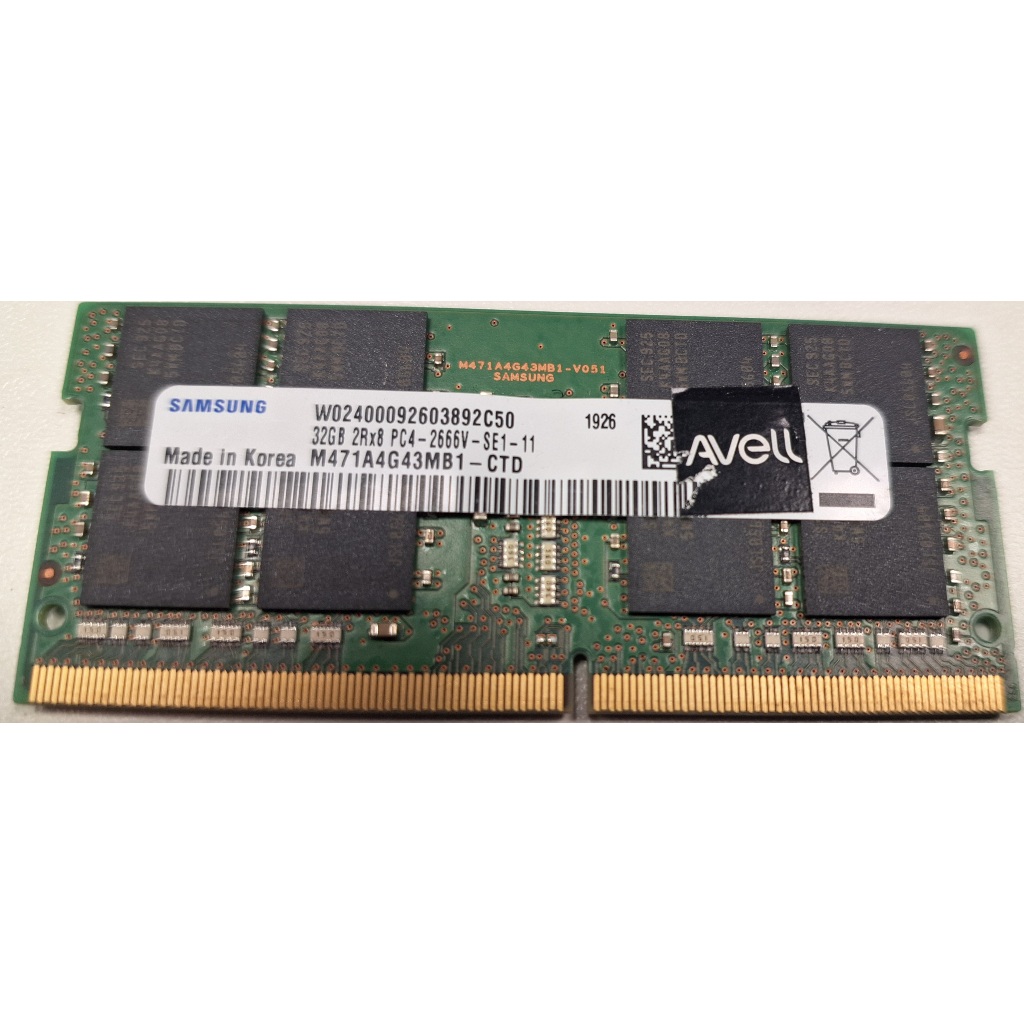 Memória Samsung 32Gb DDR4 2666MHz para notebook