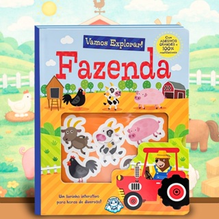 Livro Infantil Adesivos Reutilizáveis Cenários para Montar e Decorar Adesivos Fofinhos Fazenda em Oferta na Shopee