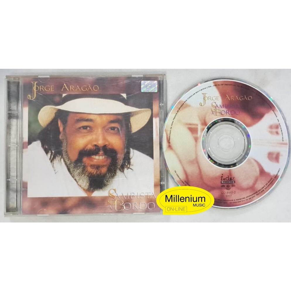 CD Jorge Aragão  Sambista A Bordo 1997 Original Gravadora Colecionador Ótimo Estado