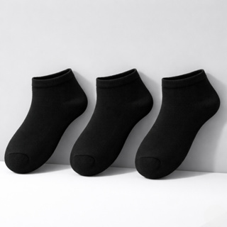 Kit de 3 Até 12 Pares de Meias Pretas Infantil Algodão Unissex Colegial Escolar em Oferta na Shopee