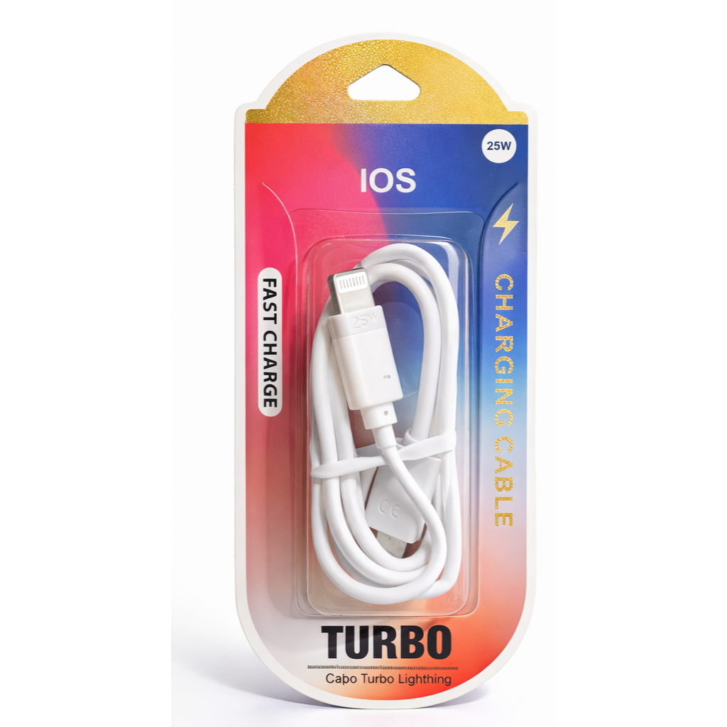 Cabo Lightning iPhone Carregador Rápido Turbo iOS Resistente