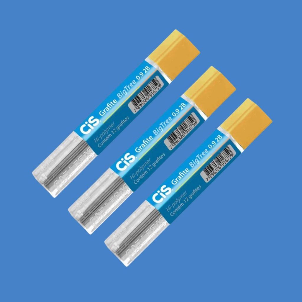 Kit 05 Estojos Grafite 0.9mm 2b C/ 60 Grafites Bigtree Cis