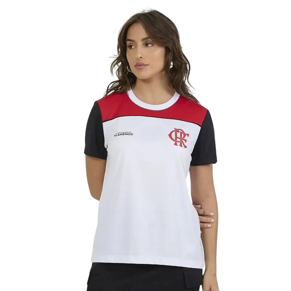 Camisa Flamengo Feminina Fulgor Branca