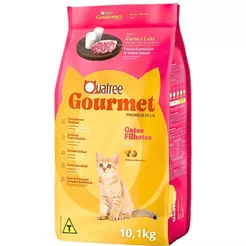 Ração Quatree Gourmet Gatos Filhotes Carne e Leite 10kg