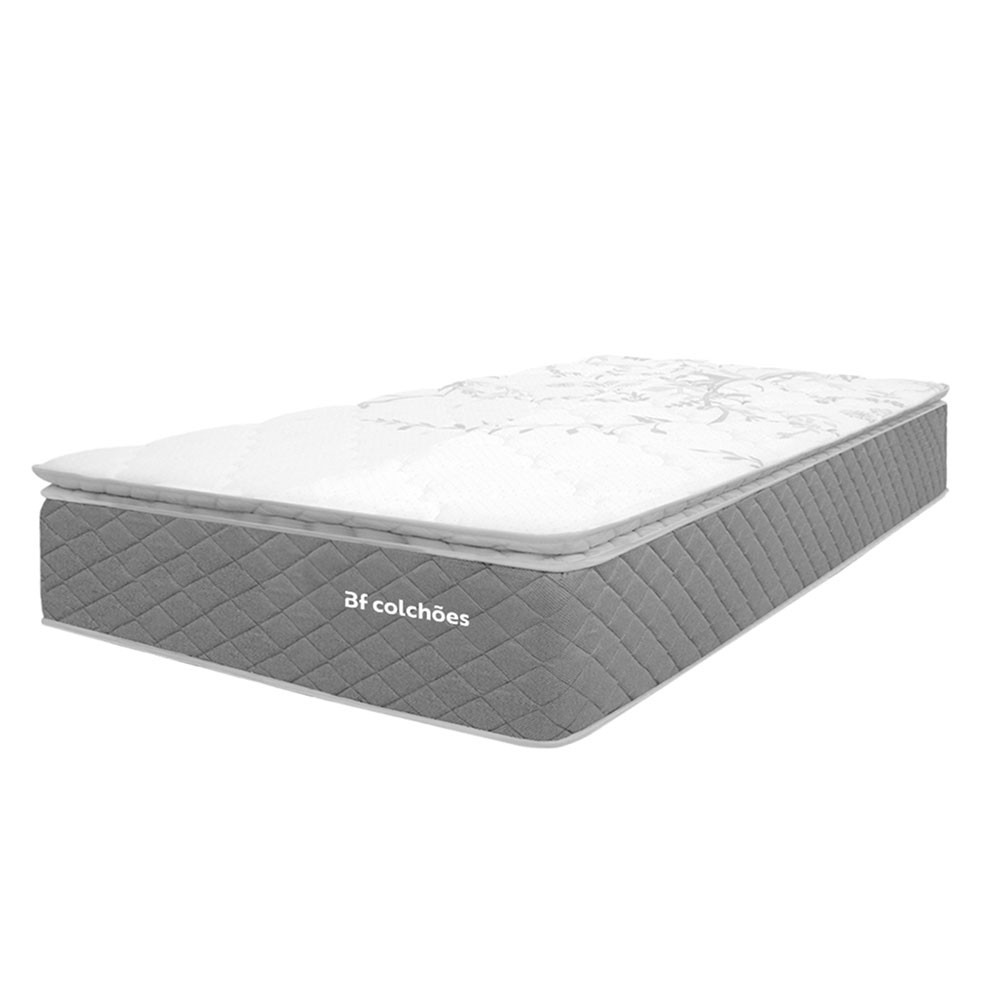 Colchão Solteirão Molas Ensacadas com Pillow Top Extra Conforto 97x203x33cm BF Colchões