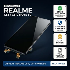 Tela Display Frontal REALME C53/C51/NOTE 50 - INCEL