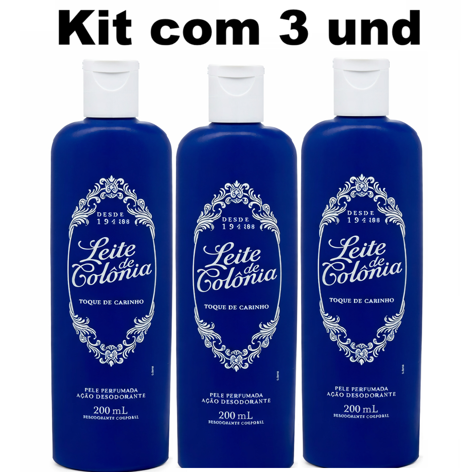 Kit 3 Leite de Colonia Toque de Carinho 200Ml