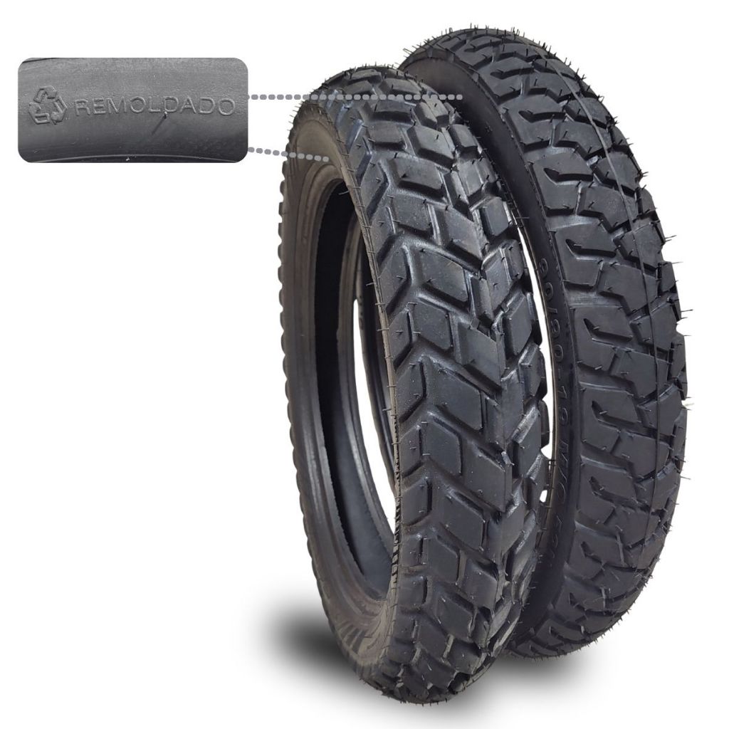 PAR DE PNEU BROS 90/90-19 + 110/90-17 BROS 125 BROS 150 BROS 160 XRE 190 HONDA BROZ