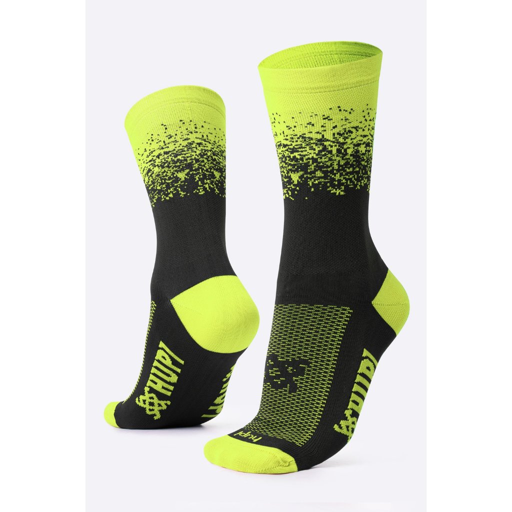 Meia HUPI Splash Amarelo Neon/Preto