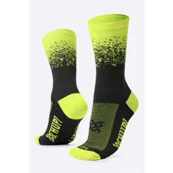 Meia HUPI Splash Amarelo Neon/Preto