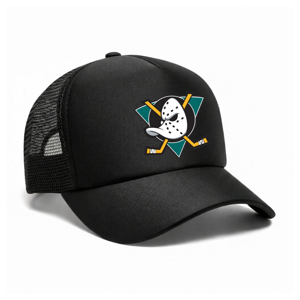 Boné Trucker Super Patos Telinha Aba Curva Hóquei