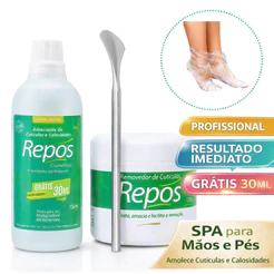 Spa Dos Pés Amaciante De Calos + Creme Hidratante Para Cutículas E Calos + 10 Botinhass