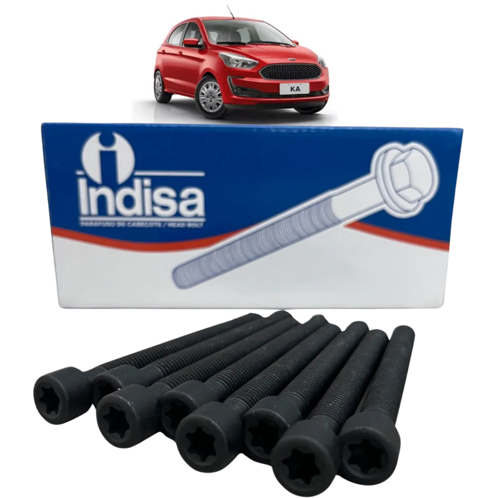 Kit 8 Un Parafuso De Cabeçote Para Ford: Ka - 1.0l 3cil Gasolina em Oferta na Shopee
