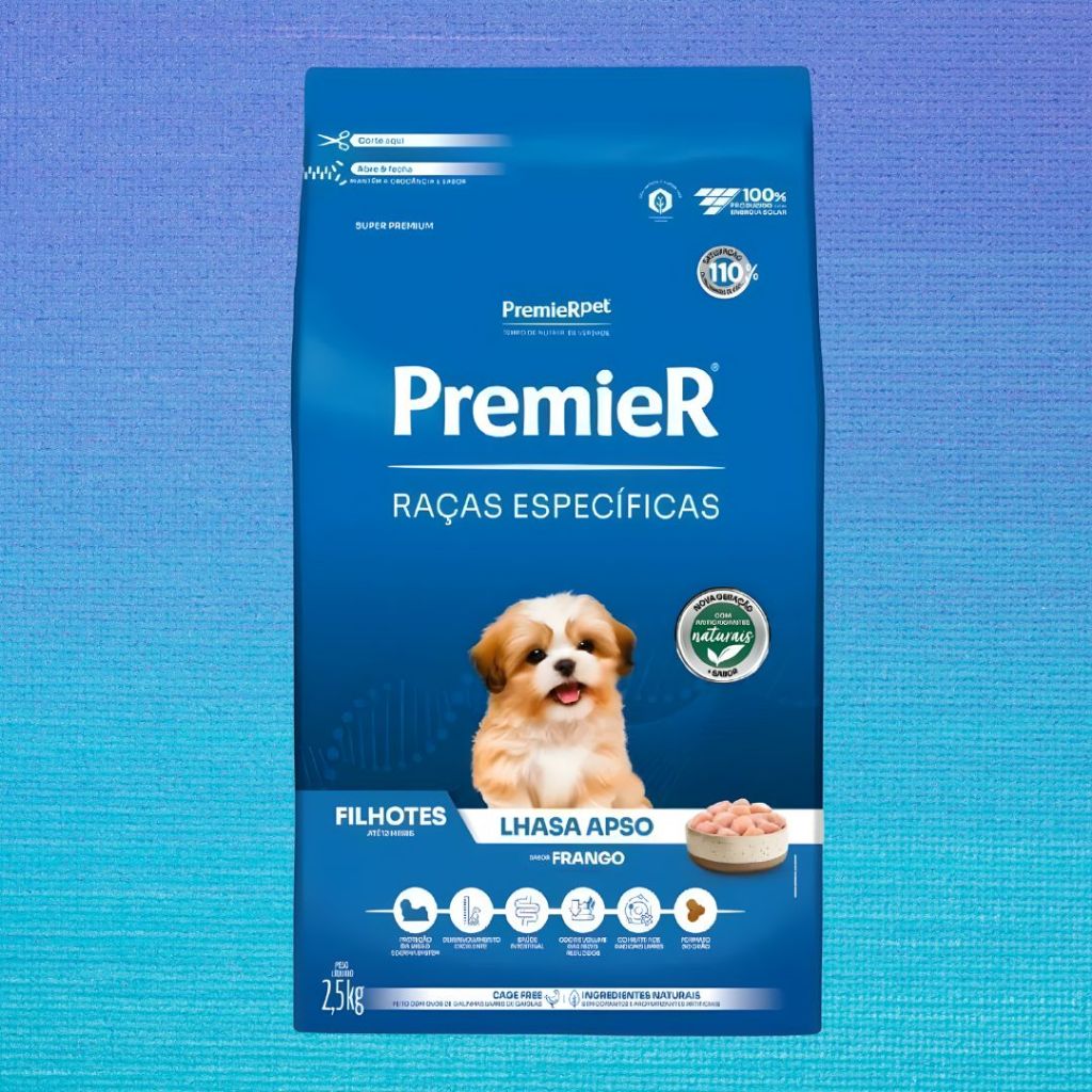 Ração Premier Raças Especificas Lhasa Apso Filhotes 2,5kg - Pacote