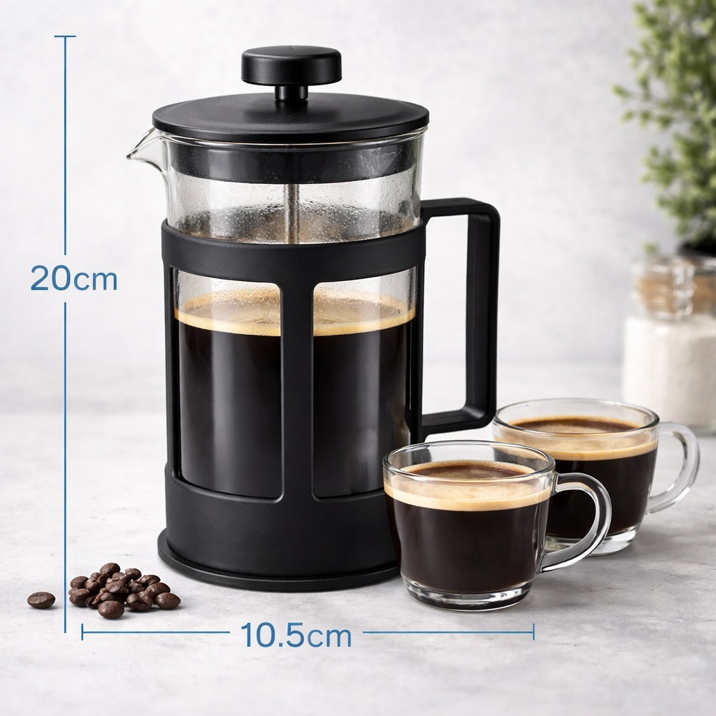 Cafeteira Prensa Francesa 600ml Café Gourmet Multiuso Leite Café Chá Prensa