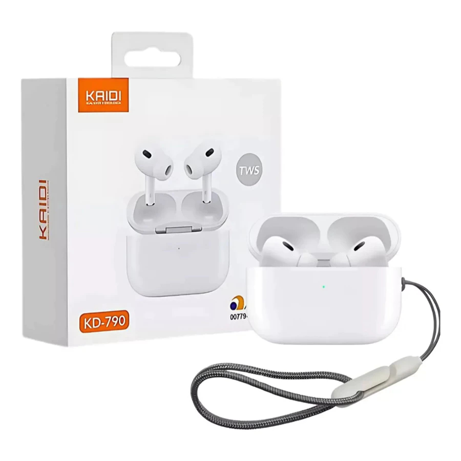 Fone de ouvido sem fio Bluetooth 5.3 Kaidi KD 790 original, redução de ruído, TWS