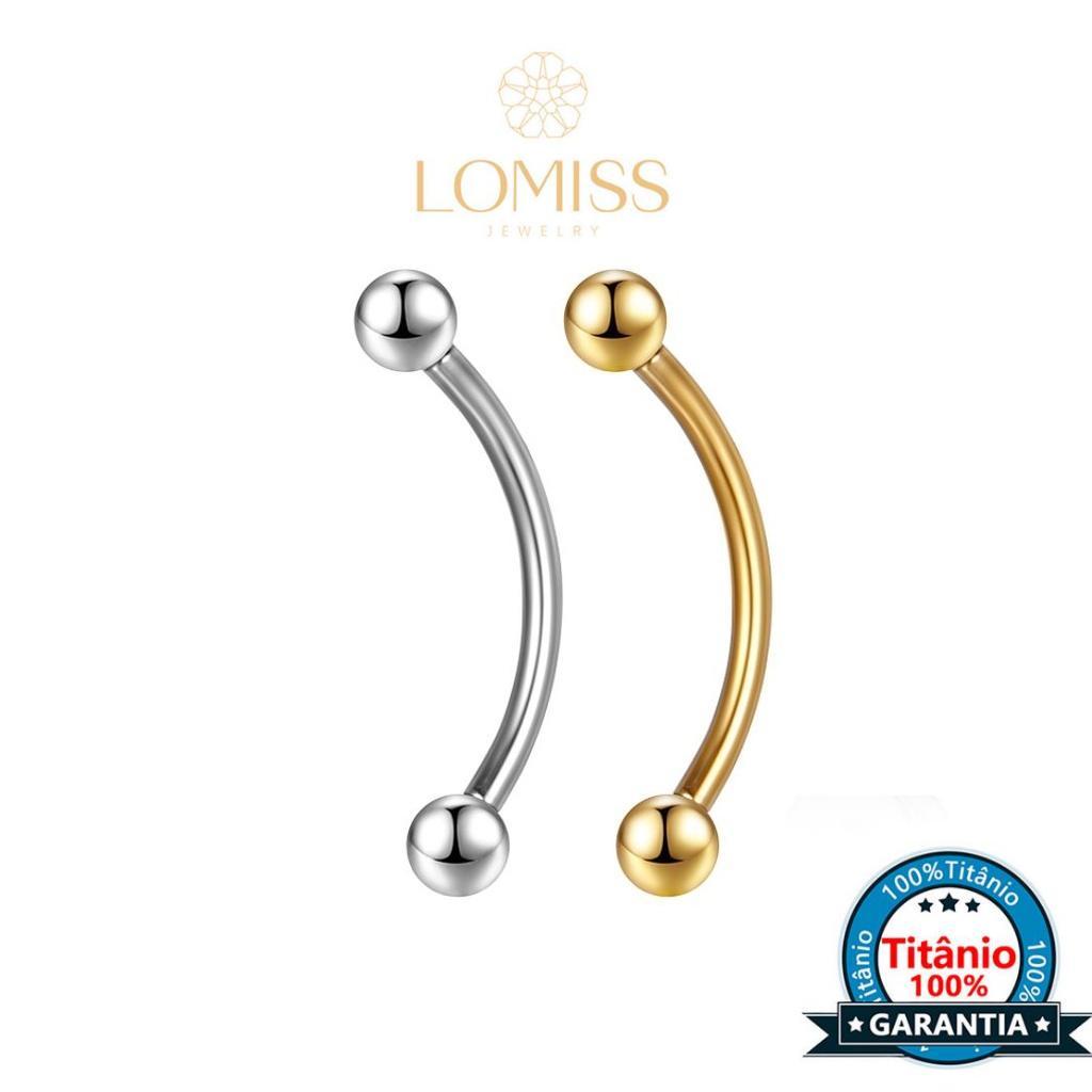 Piercing Sobrancelha Microbell Curvo Titânio PVD | Helix, Flat, Conch, Tragus, Rock, Umbigo, Labret, Lóbulo e Outros em Oferta na Shopee