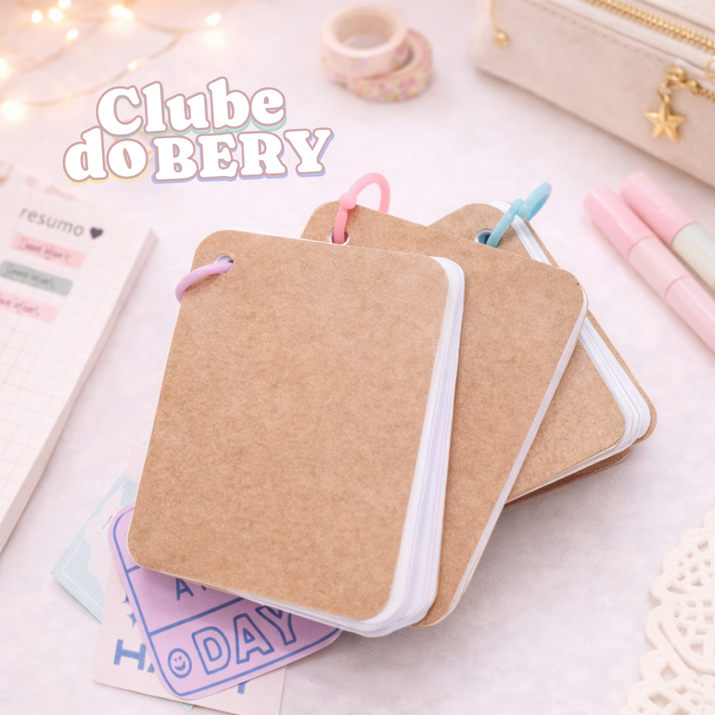 Imagem [180g] Flash cards para ficha de memorização - Estudo, línguas, concurso, sketchbook, ring flip, mapa mental