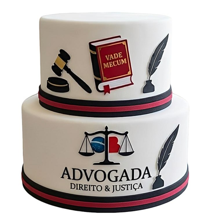 BOLO FAKE ADVOGADA EM EVA – BOLO CENOGRAFICO– DECORAÇÃO FESTA DIREITO / FORMATURA
