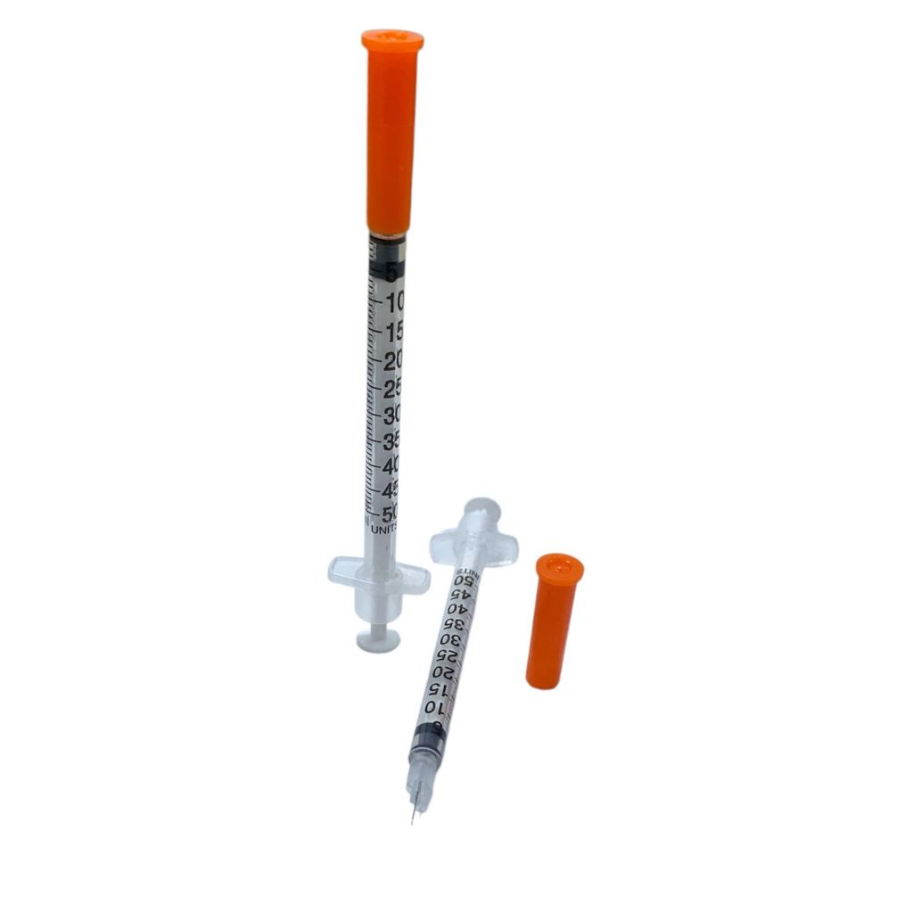 Seringa para Insulina 50UI, Agulha Ultrafina 6mm - 31g - Kit com 10 Und