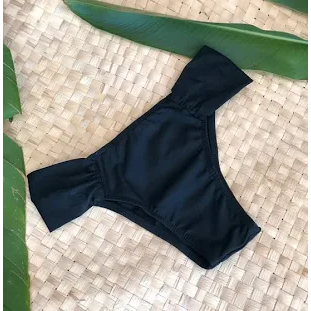 Biquíni Feminino Calcinha Avulsa Borboleta lateral larga franzida Moda Praia Proteção UV+50 — imagem 2 de 2