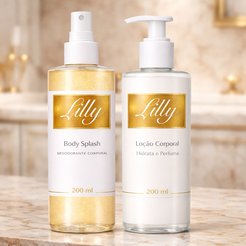 1 Kit Body Splash Bubbaloo Lily com gliter 200Ml + 1 Hidratante Corporal  Bubbaloo Lily 200ML em Oferta na Shopee