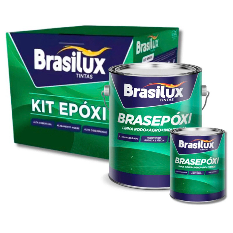 Kit Tinta Epóxi Para Cozinha Banheiro Piso Azulejo 3,6l Brasilux