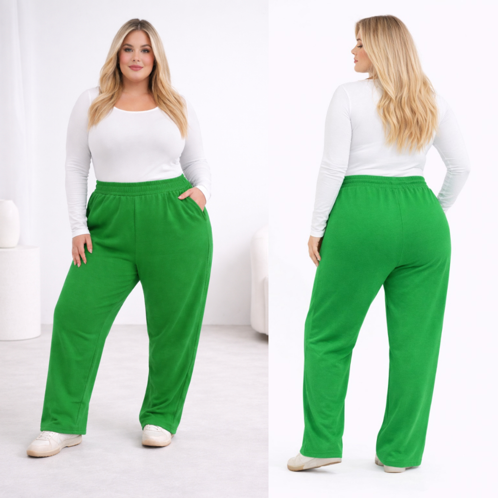 Calça Plus Size Branca Modelagem Soltinha Cintura Alta Tendência 2026