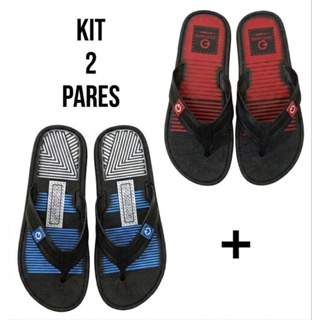 Kit 2 Pares Chinelo Masculino Antiderrapante Casual Dia a Dia , Promoção em Oferta na Shopee