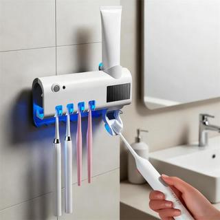 Dispensador de escova de dentes, dispensador automático de pasta de dentes, suporte para escova de dentes