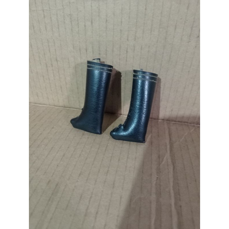 bota para boneca antiga da estrela no 70 "de couro"