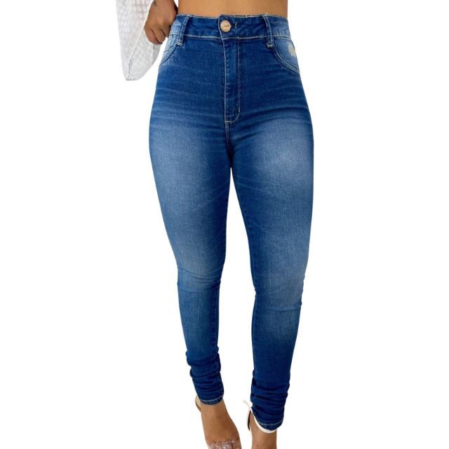 1105 - Calça Feminina Escura Super Skinny com Elastano  - Carmen Carmenere